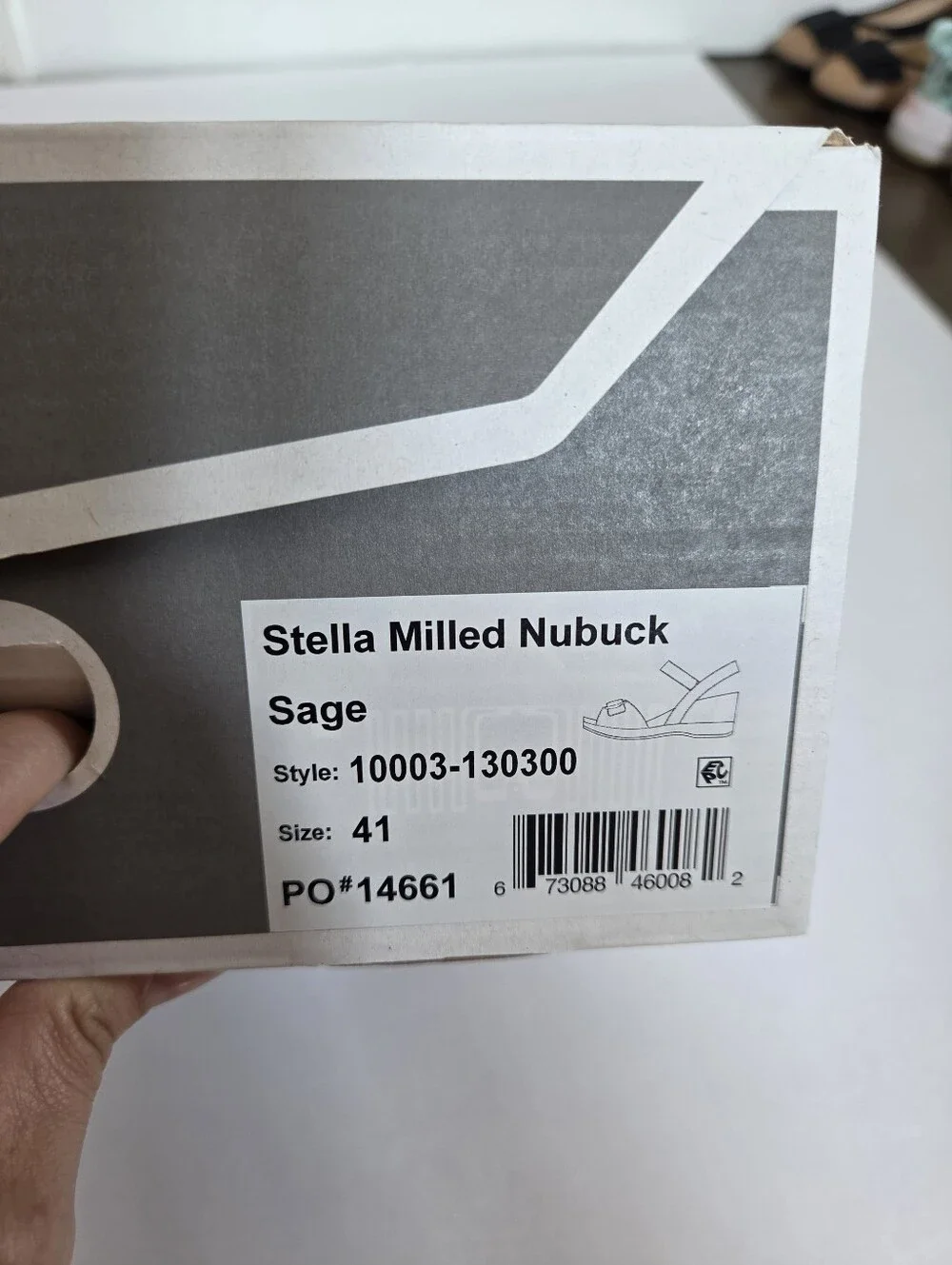 NIB Dansko Stella Milled Nubuck leather wedge sandals in sage size 41/10